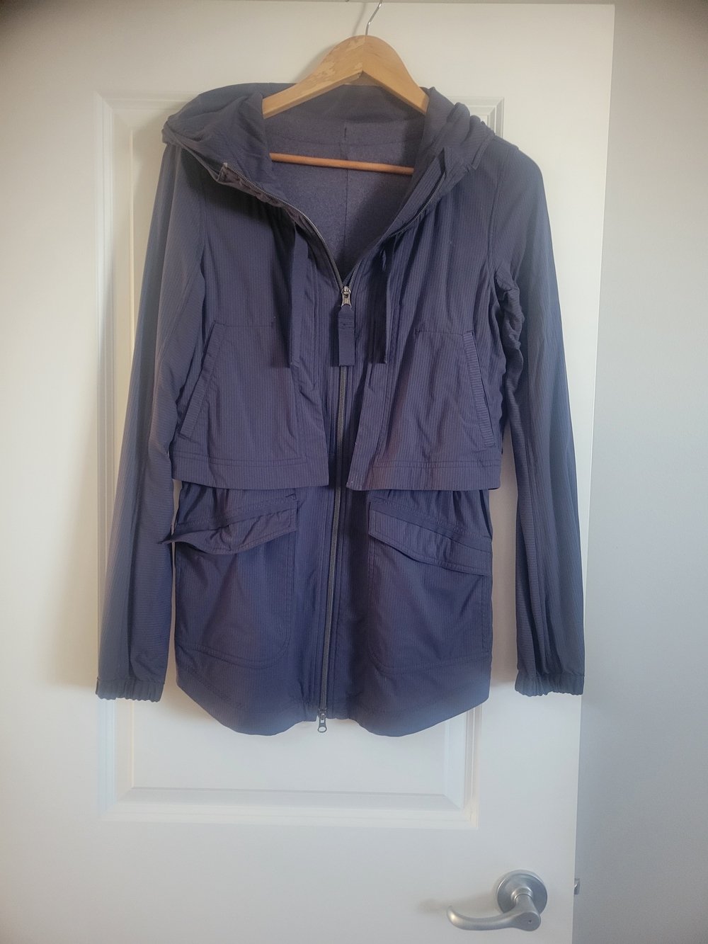 lululemon athletica Hooded Utility Jacket in Deep Purple